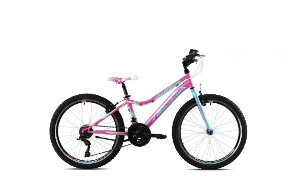Bicykel Capriolo Diavolo DX 24" pink-tyrkys